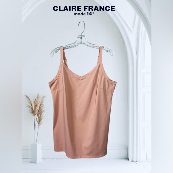 Claire France, Ultra-Soft Plus Size Camisole, 1X, Pink - Picture 1 of 7